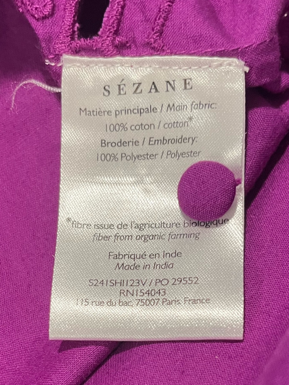 Sezane Maxy Shirt in Purple - Picture 10 of 11